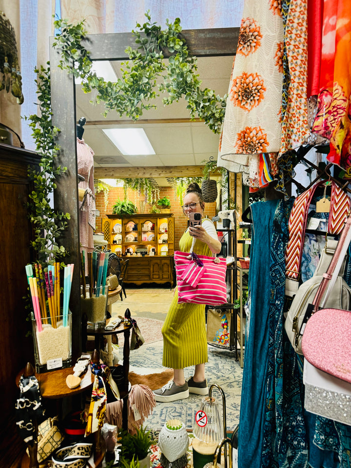 Beach Tote with Rope Straps
