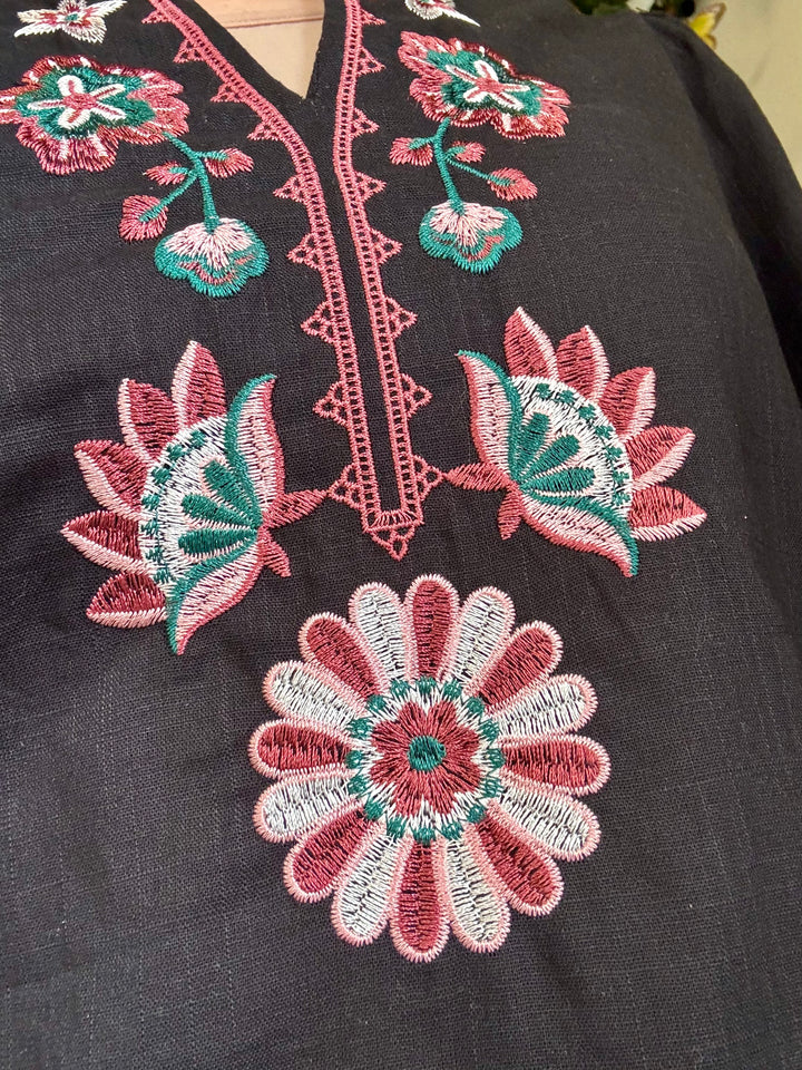 Floral Embroidered Boho Top