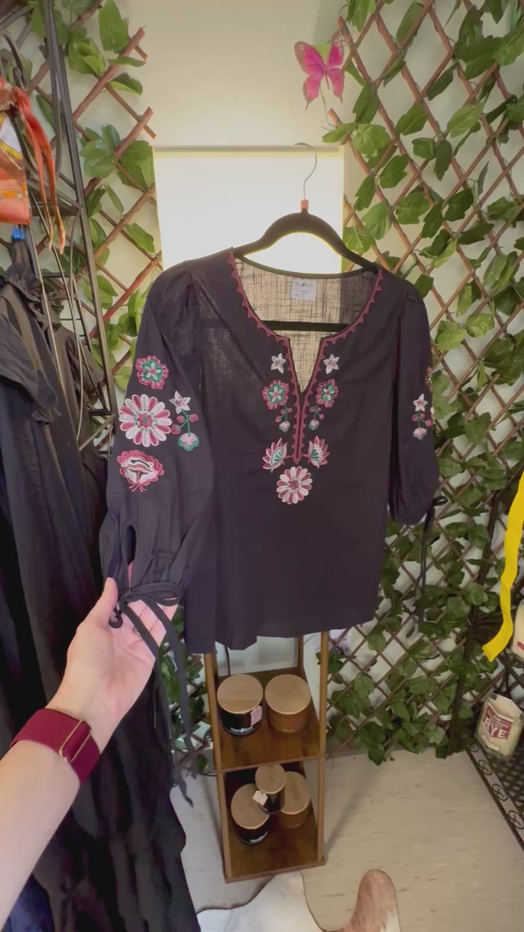 Floral Embroidered Boho Top