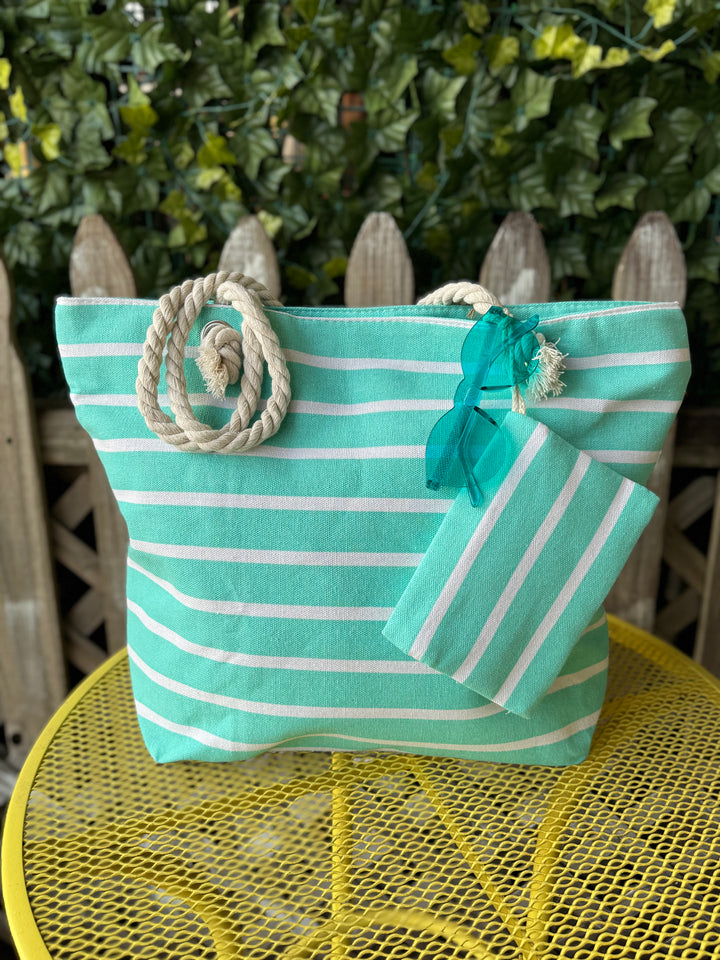 Beach Tote with Rope Straps