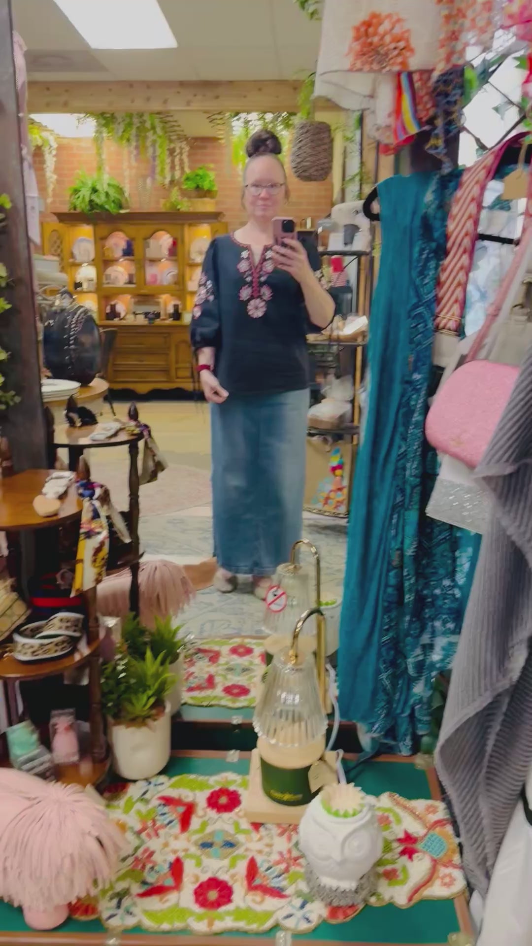 Floral Embroidered Boho Top