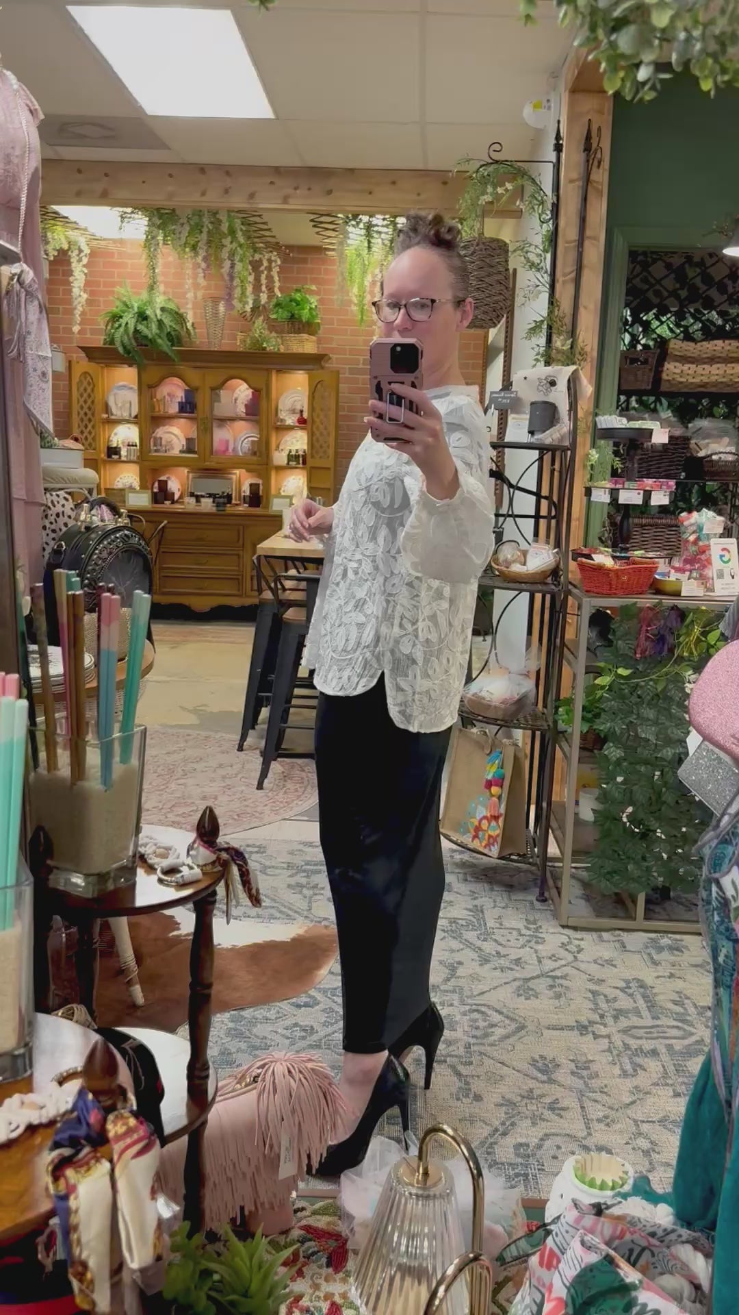 French Jacquard Blouse