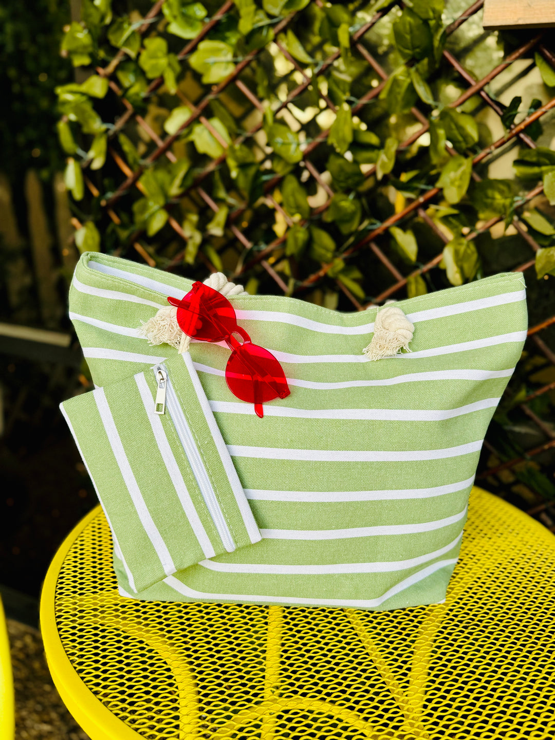 Beach Tote with Rope Straps