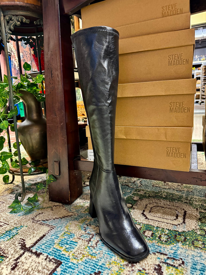 Livah Black Stretch Boot by Steve Madden