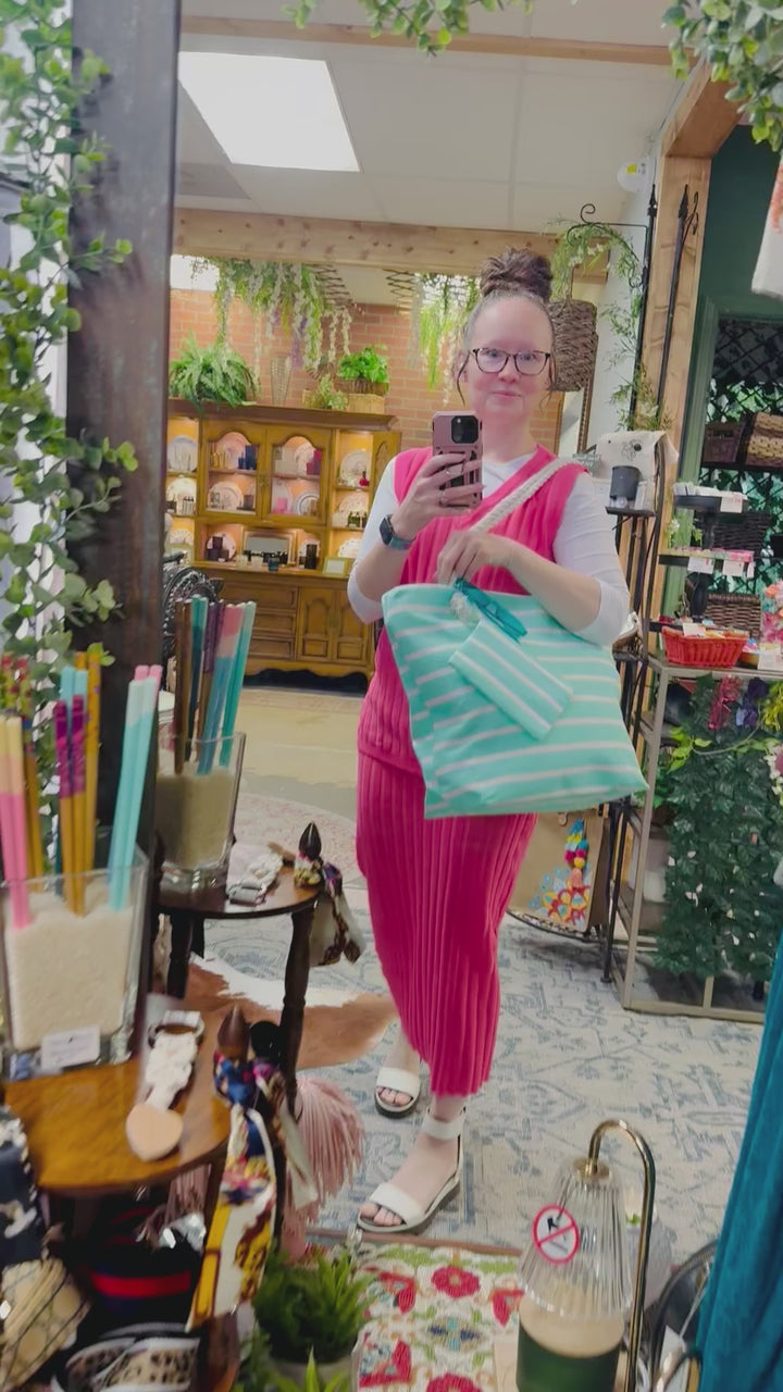 Beach Tote with Rope Straps